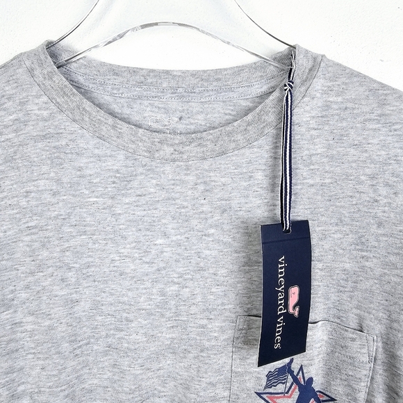 Vineyard Vines Lax Victory Lap Heather Grey Long Sleeve Shirt NWT - Picture 3 of 10